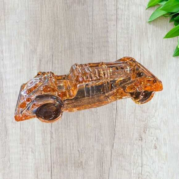 Vintage Mercedes-Benz Glass Paperweight Pink Amber - Picture 10 of 13